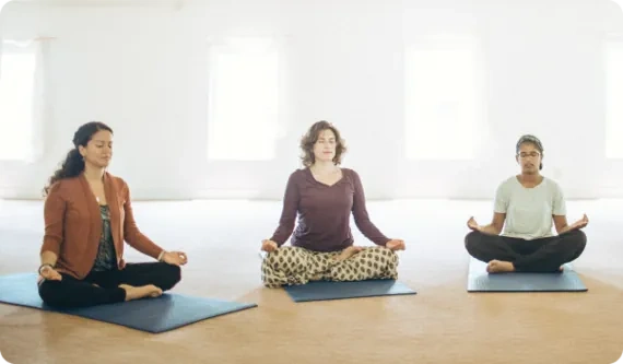 Sudarshan kriya™ Benefits Group practicing Sudarshan Kriya™